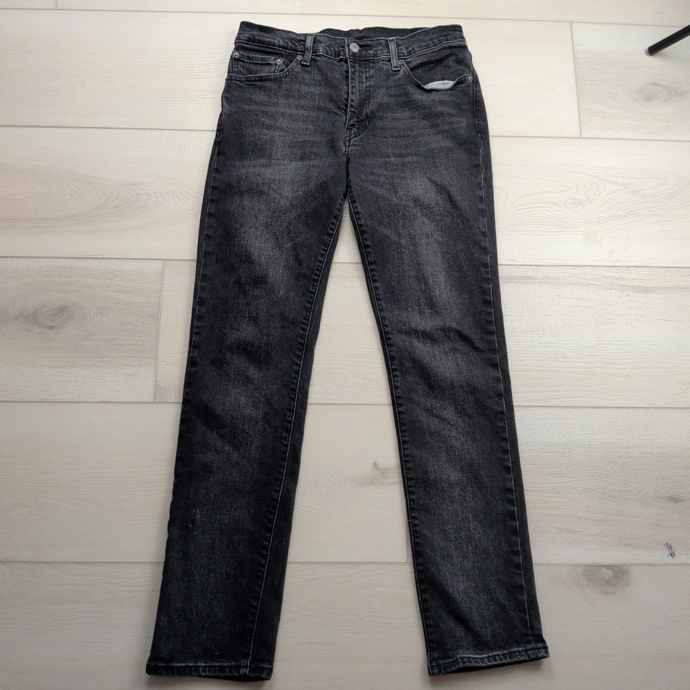 Levis Premium 511 Slim Fit Jeans Mens 31x32 Washed Black Denim Stretch
